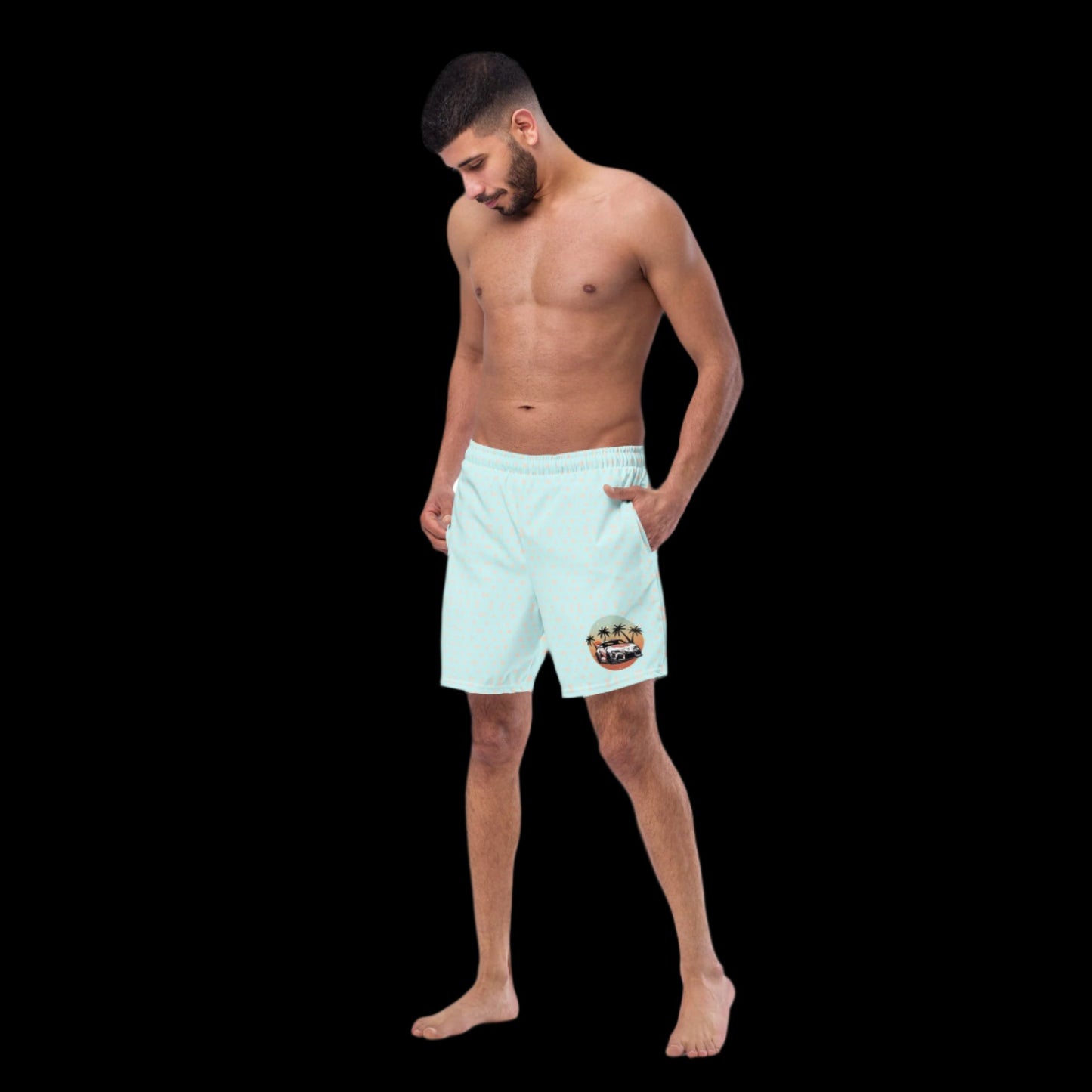 Men's JDM themed swim trunks